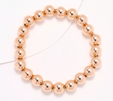 David Markstein Multicolor Bronze Rose Tone 10mm Beaded Bracelet, Average/Large